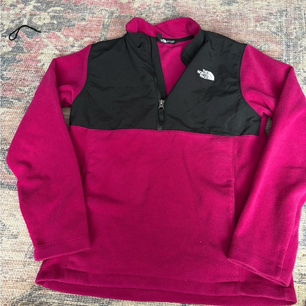 The North Face Youth Pink and Black Fleece Jacket